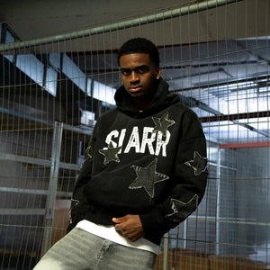 SIARR Star Washed Black Hoodie