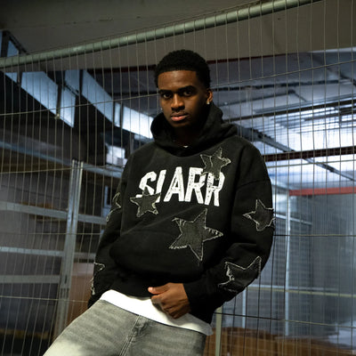 SIARR Star Washed Black Hoodie