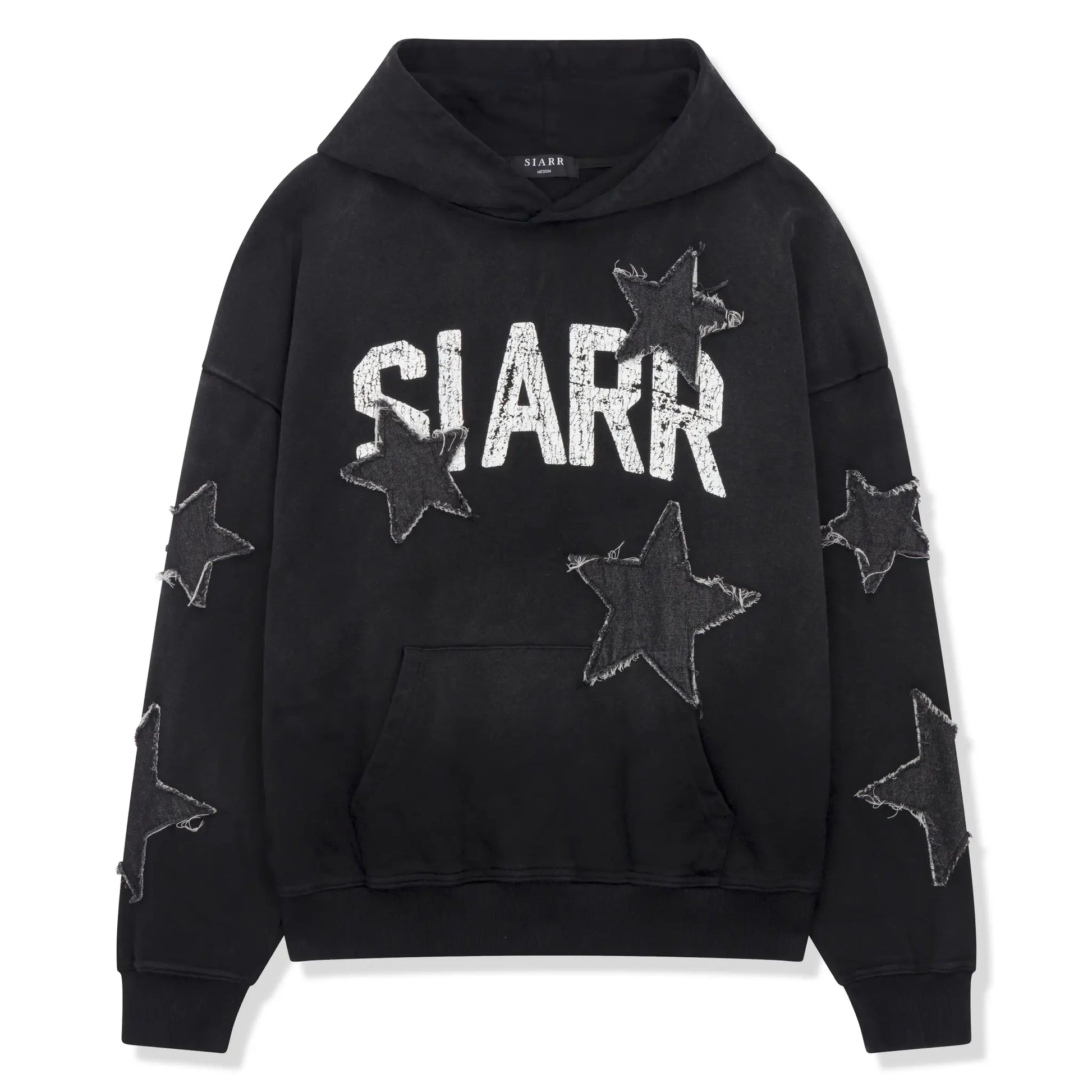 SIARR Star Washed Black Hoodie