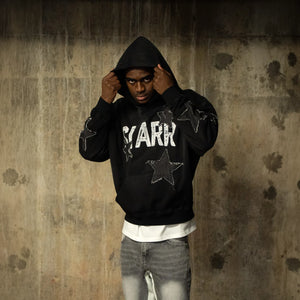 SIARR Star Washed Black Hoodie