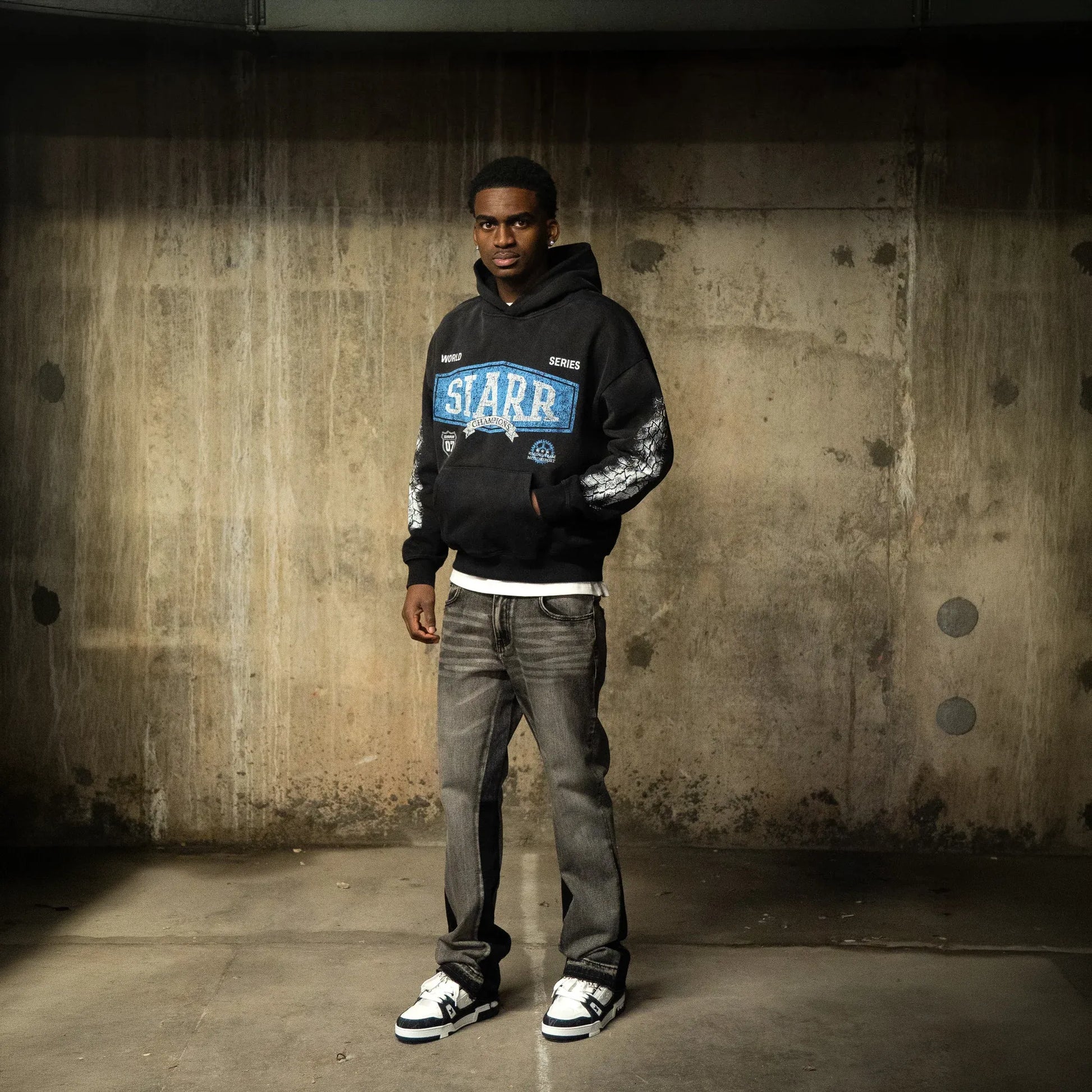 SIARR World Series Washed Black Hoodie