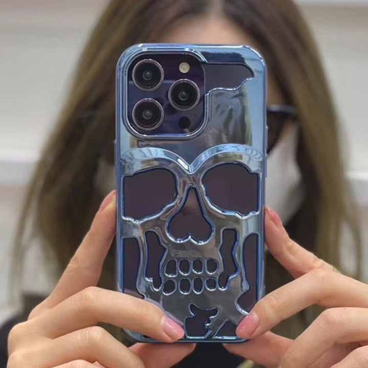 iPhone 14 Series Hollow Skull Design Case