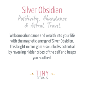 Silver Obsidian Sphere with Tripod