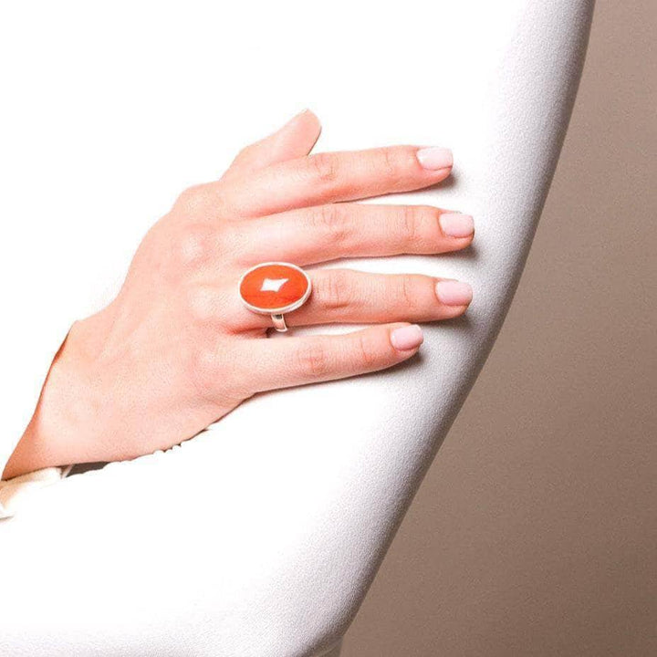 Carnelian Gemstone Ring