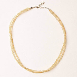Citrine Double Strand Bead Necklace