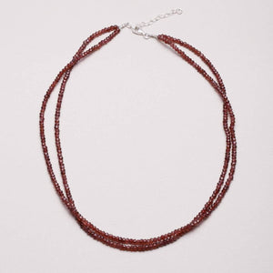 Garnet Double Strand Bead Necklace