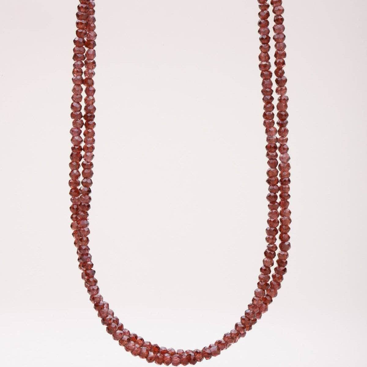 Garnet Double Strand Bead Necklace