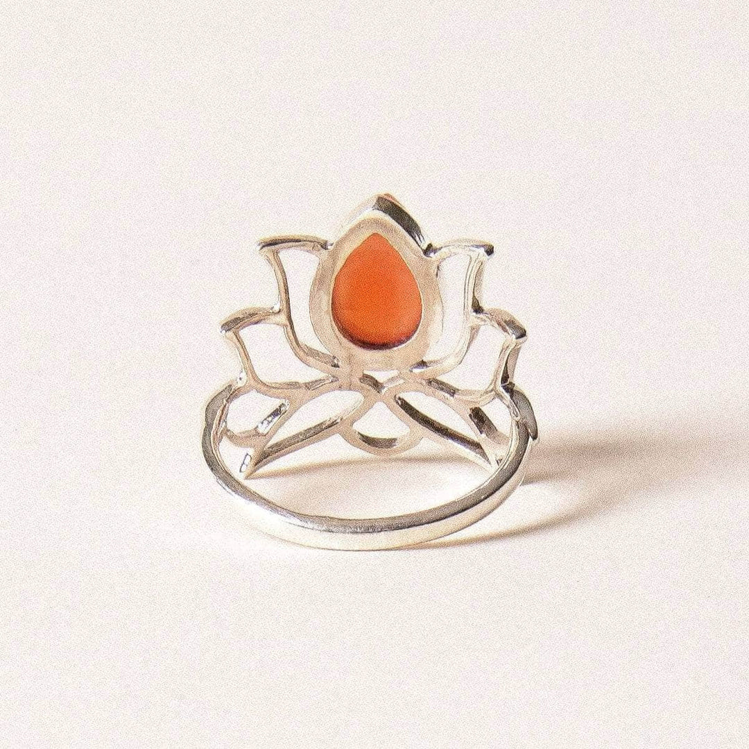 Lotus Gemstone Ring