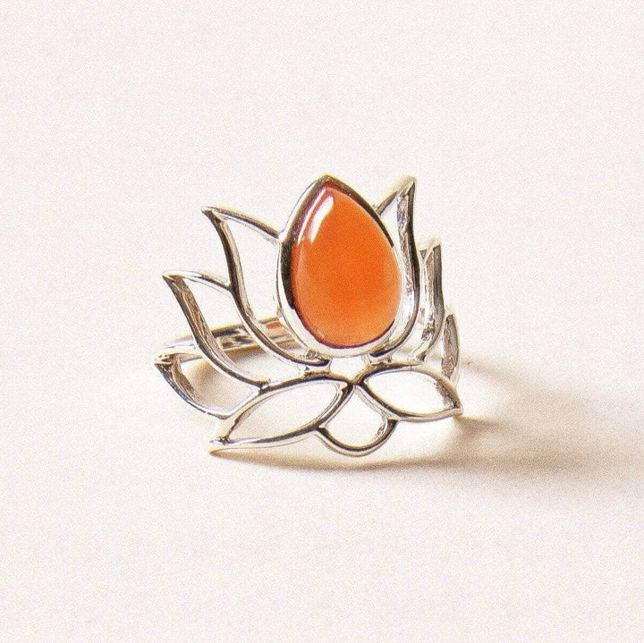 Lotus Gemstone Ring