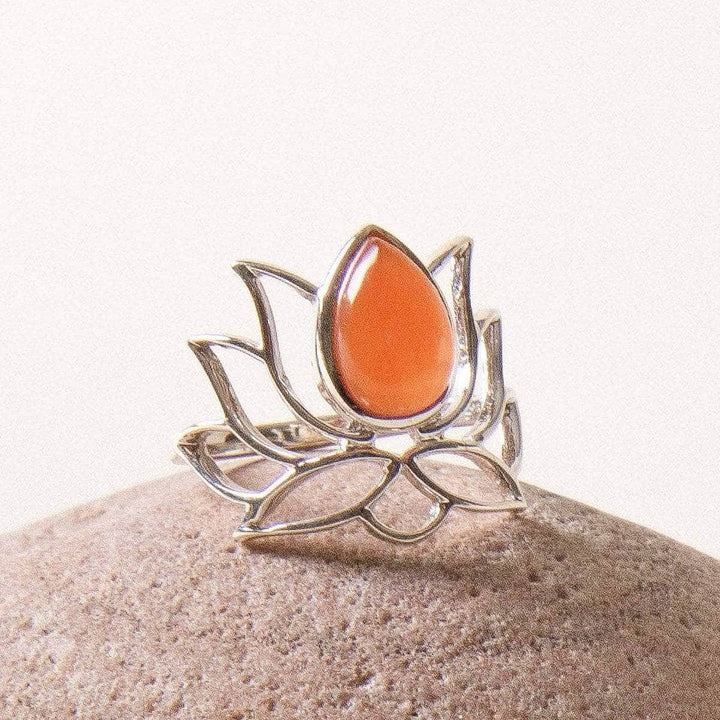 Lotus Gemstone Ring