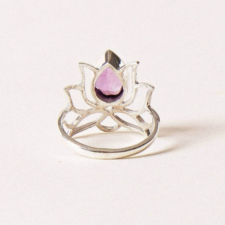 Lotus Gemstone Ring