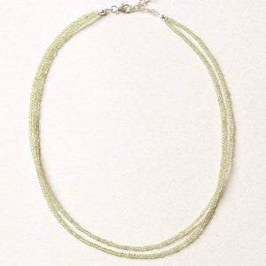 Peridot Double Strand Bead Necklace