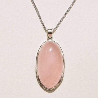 Rose Quartz Oval Pendant