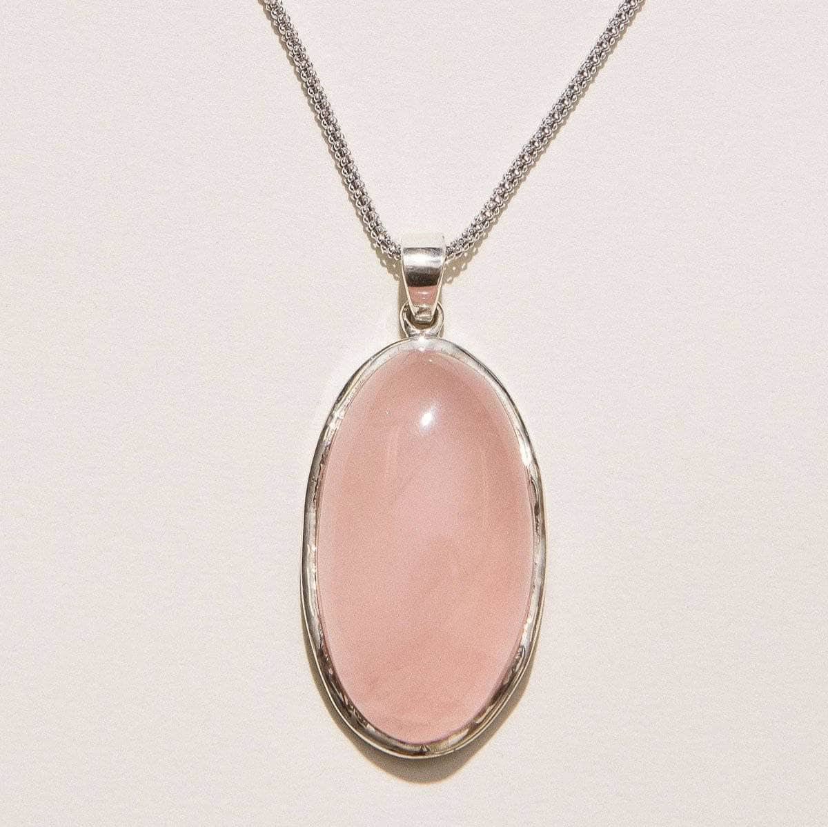 Rose Quartz Oval Pendant