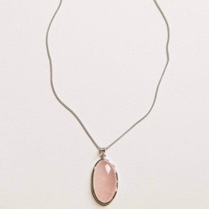 Rose Quartz Oval Pendant