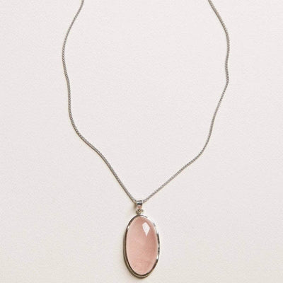 Rose Quartz Oval Pendant