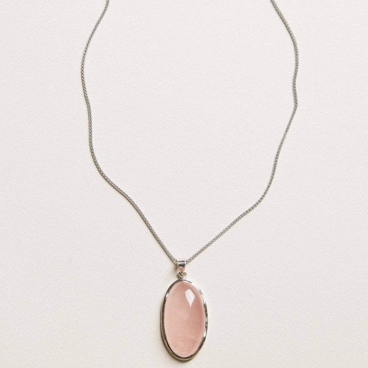 Rose Quartz Oval Pendant