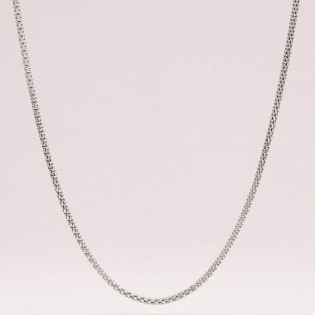 Sterling Silver Rhodium Chain - 18, 24 and 30 Inches