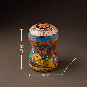 Bengal Patua Handpainted Stainless Steel Multi Utility Canister 39