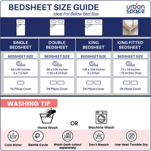 Fitted King Size Cotton Bedsheet - Sweet Cherry Light Brown