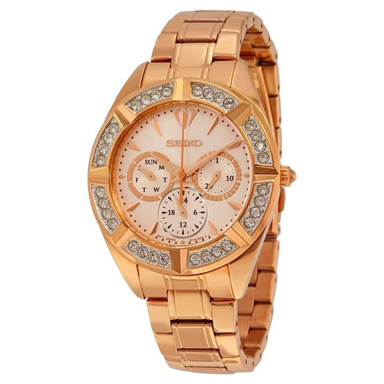 Seiko Lord Rose Gold Dial Women 38mm