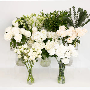 Snow White Bouquet Bar Flower Kit