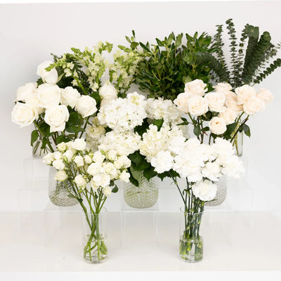 Snow White Bouquet Bar Flower Kit