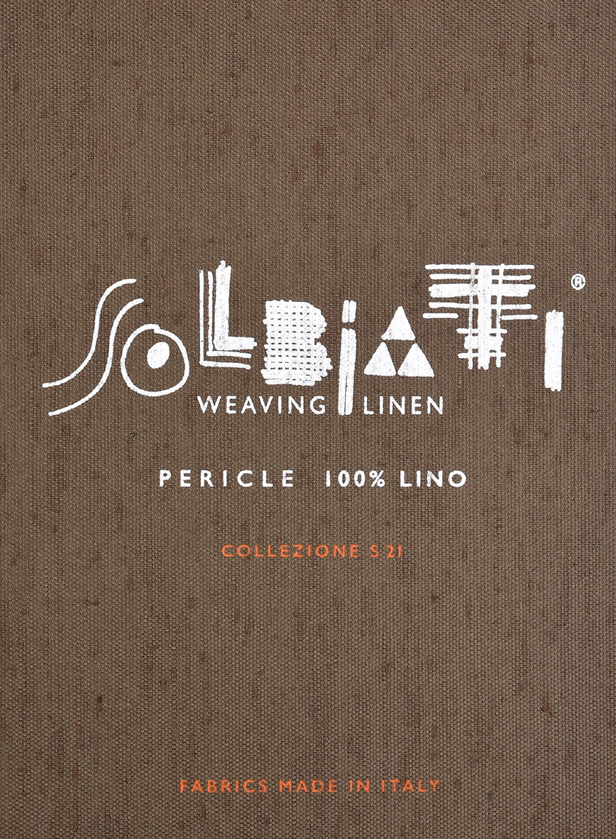 Solbiati Blue Herringbone Linen Suit
