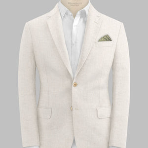 Solbiati Beige Herringbone Linen Jacket