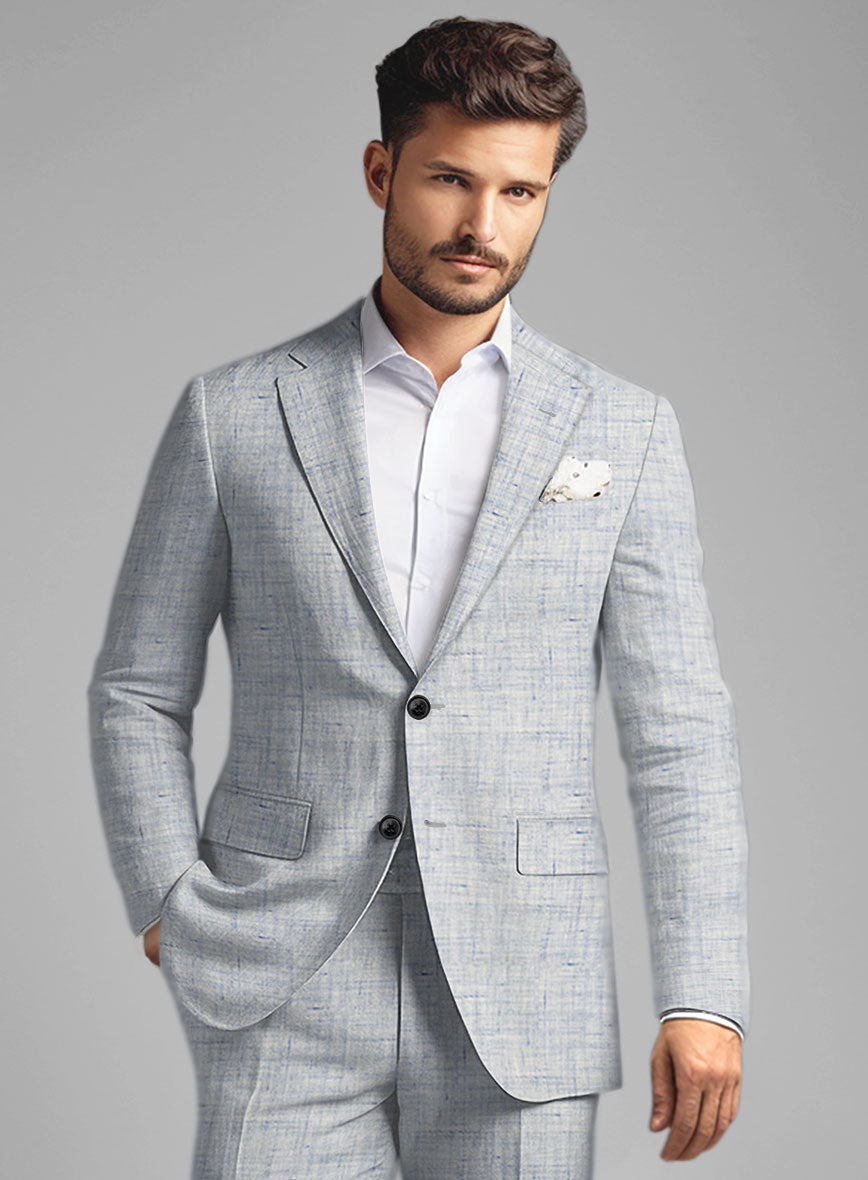 Solbiati Cloudweave Blue Linen Jacket
