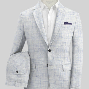 Solbiati Cloudweave Blue Linen Suit