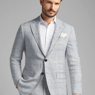 Solbiati Cloudweave Blue Linen Suit