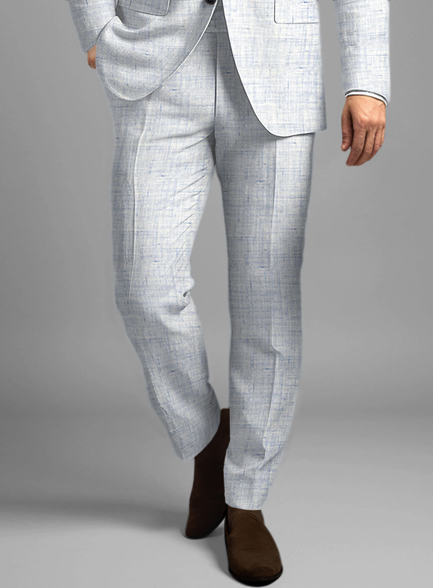 Solbiati Cloudweave Blue Linen Pants