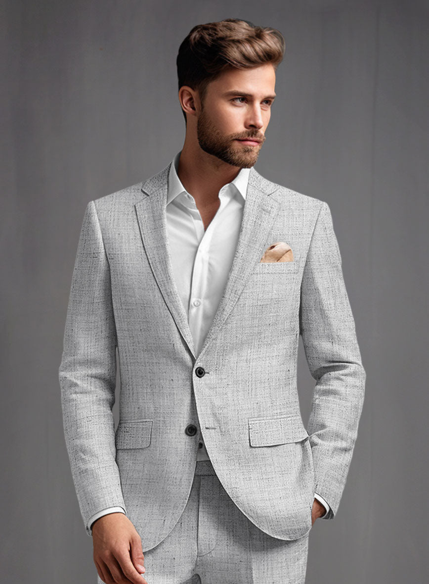 Solbiati Haze Gray Linen Jacket