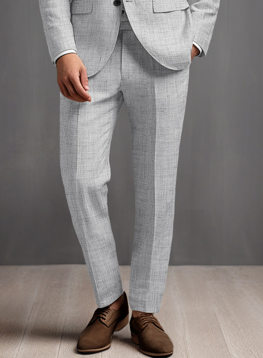Solbiati Haze Gray Linen Pants