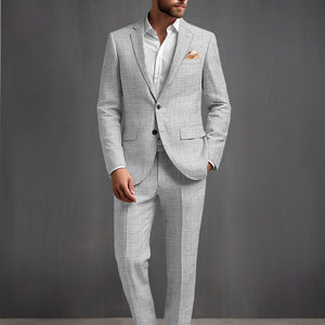 Solbiati Haze Gray Linen Suit