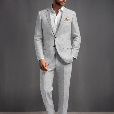 Solbiati Haze Gray Linen Suit