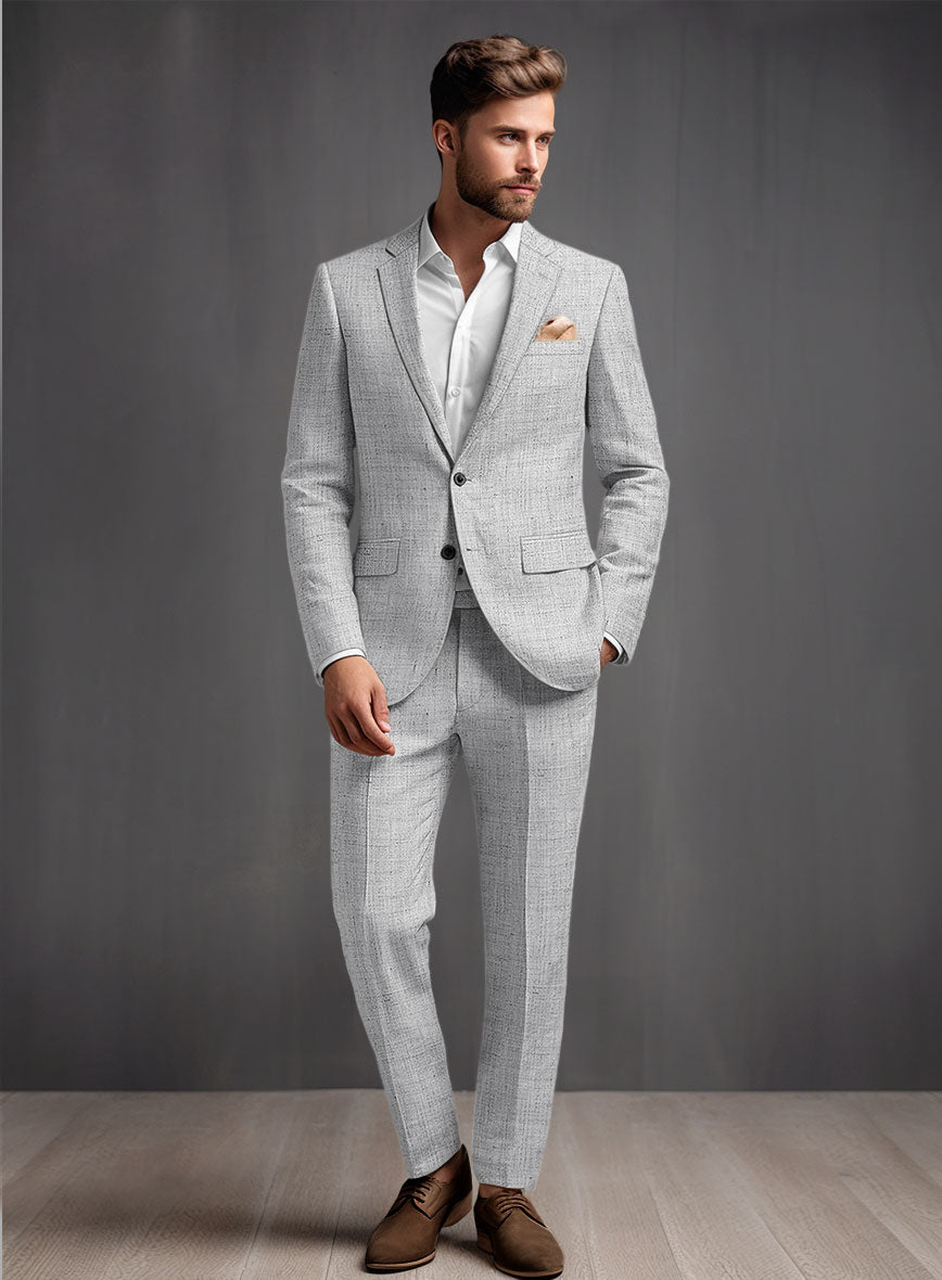 Solbiati Haze Gray Linen Suit