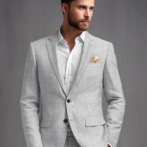 Solbiati Haze Gray Linen Suit