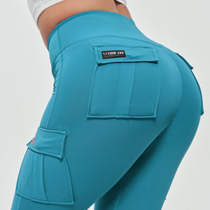 Solo Cargo Leggings - Aquatic Green