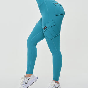 Solo Cargo Leggings - Aquatic Green