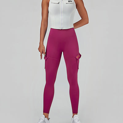 Solo Cargo Leggings - Carmine