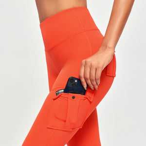 Solo Cargo Leggings - Orange