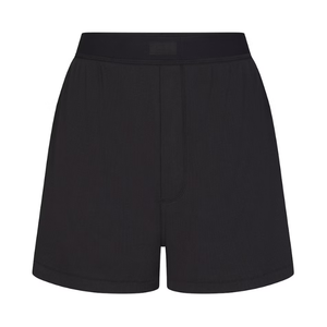 Skims Cotton Rib Loose Boxer Soot