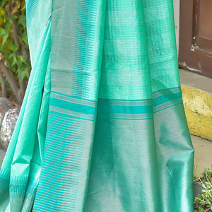 Cerulean Blue South Silk Saree