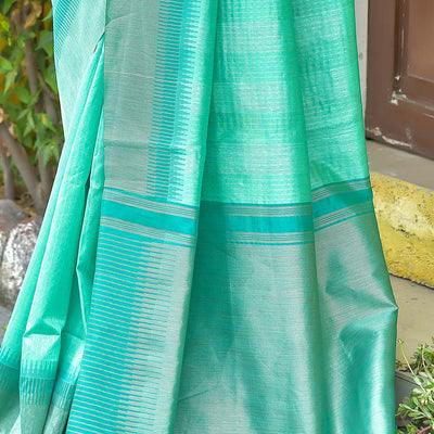 Cerulean Blue South Silk Saree