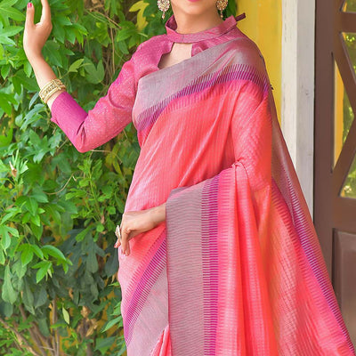 Plum Pink South Silk Saree