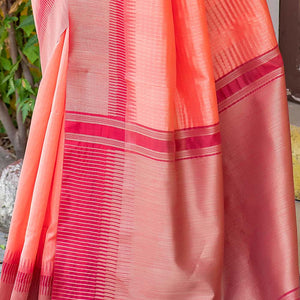 Salmon Pink South Silk Saree