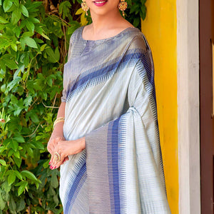 Sky Blue South Silk Saree