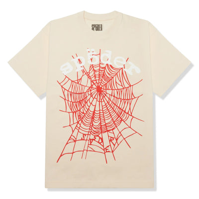 Sp5der Legacy Logo Heavyweight Cream T Shirt